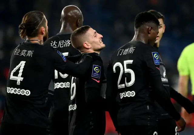 Marco Verratti celebrates