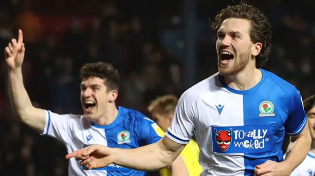 Sam Gallagher celebrates