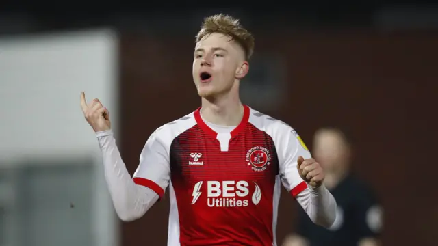 Fleetwood's Paddy May celebrates