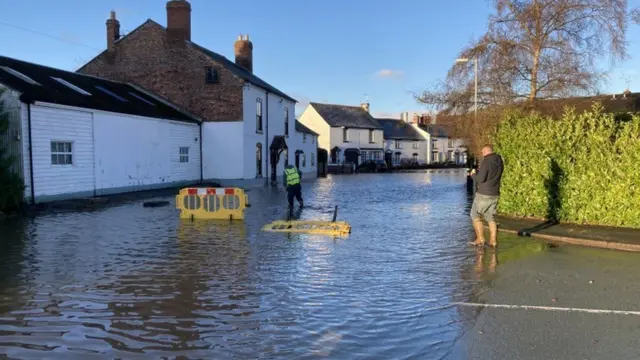 Bangor-on-Dee was badly hit by Storm Cristoph