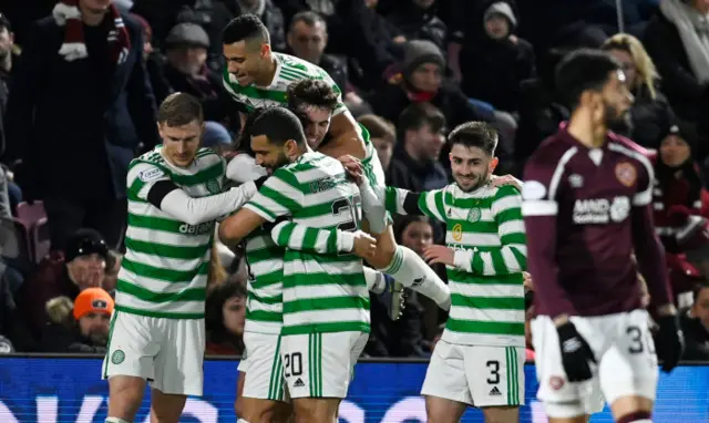 Celtic scored twice during a dominant half hour in the first half