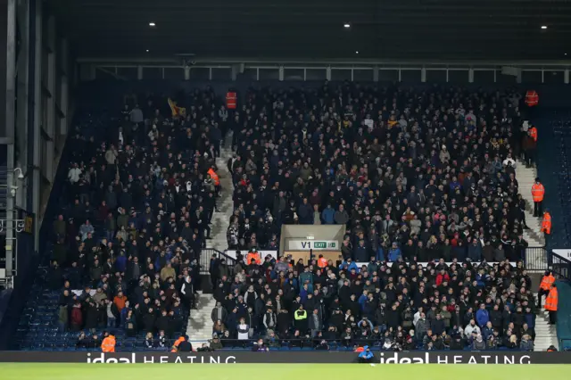 Preston fans at The Hawthorns