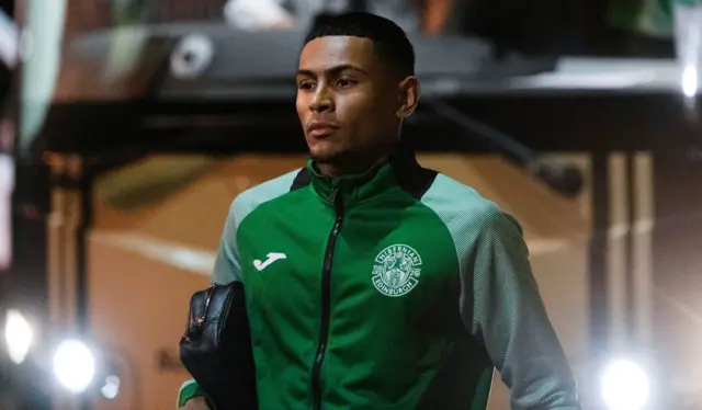 New Hibs signing Demetri Mitchell is among the visitors' substitutes