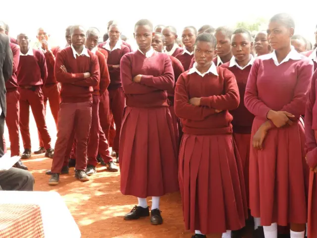 Students at a school in Dodoma in Tanzania - Friday 28 January 2022