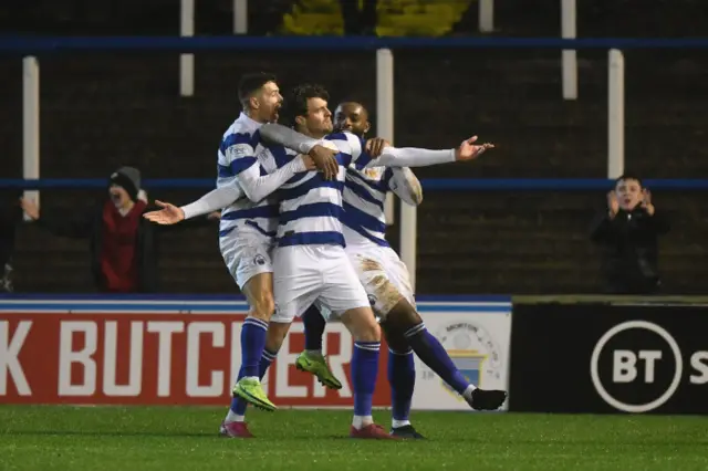 Morton's Robbie Muirhead celebrates making it 2-2