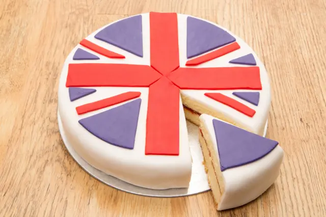 A Union Jack cake