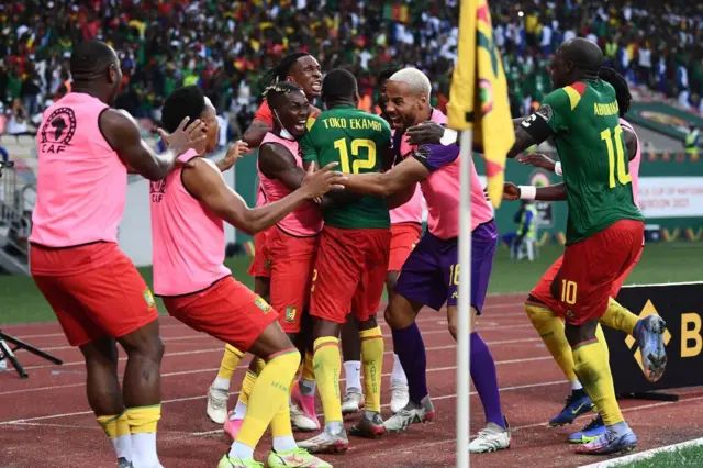 Cameroon celebrate