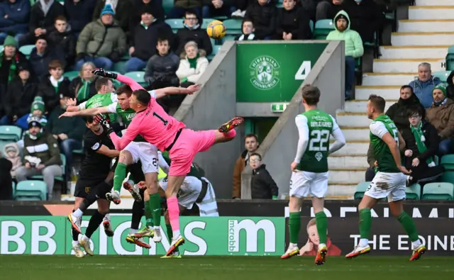 Macey fails to punch clear a free-kick and Obileye — who is honestly in there — nodded it home