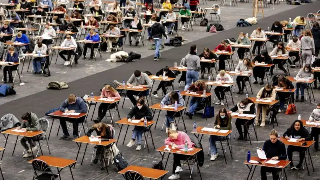 Despite the lockdown, the students were allowed to take their exams