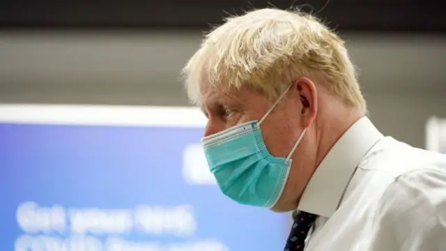 Prime Minister Boris Johnson visits a vaccination centre in Aylesbury, Buckinghamshire