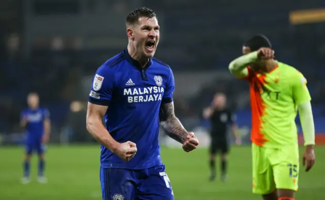 James Collins celebrates