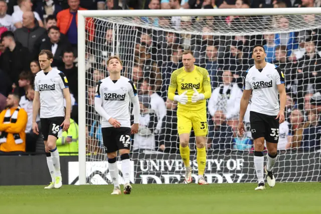 Derby players look dejected