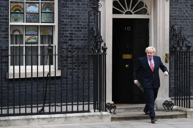 Boris Johnson outside Downing Street