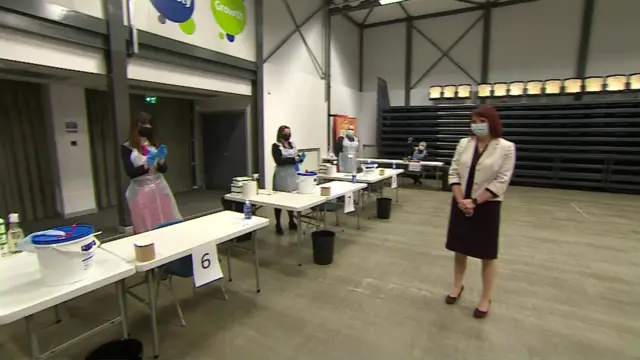 A testing system at a school in Stoke-on-Trent