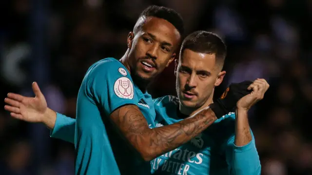 Eder Militao and Eden Hazard