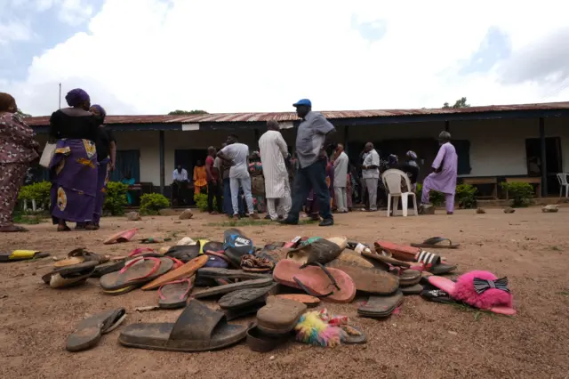 Parents await the return of their children kidnapped from Bethel Baptist High School in Nigeria