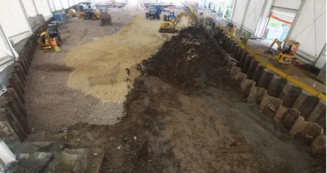 Aerial view of Trinity burial ground