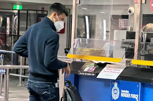 Novak Djokovic apparently seen at border control