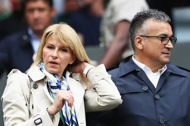 Dijana Djokovic and Srdjan Djokovic at Wimbledon in 2016