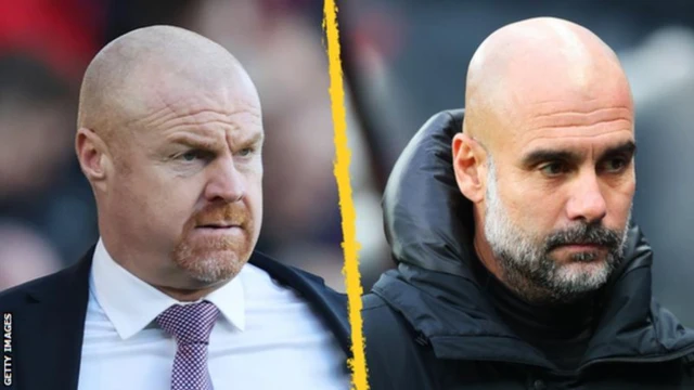 Sean Dyche and Pep Guardiola