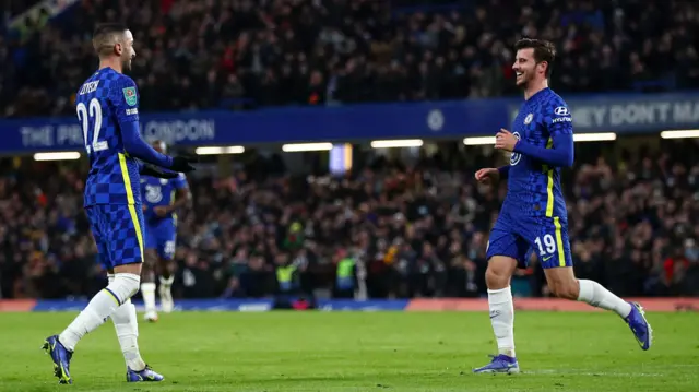 Chelsea players celebrate