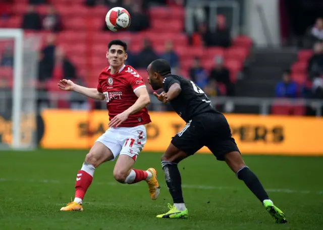 Bristol City v Fulham action shot