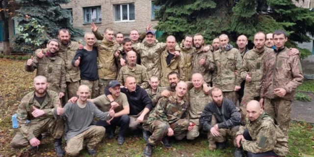 Freed Ukrainian soldiers. Photo: 11 October 2022
