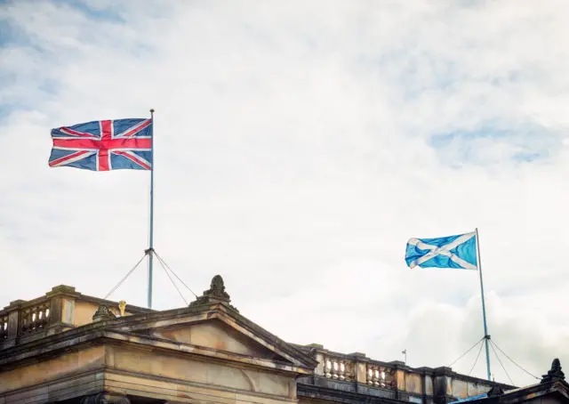 union flag and saltire