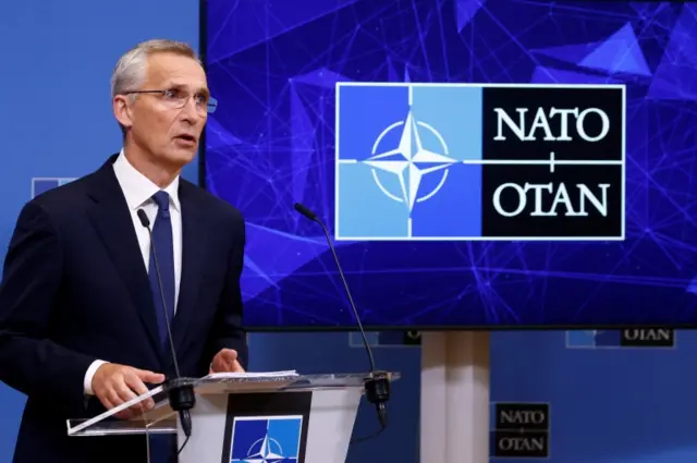 Nato Secretary General Jens Stoltenberg at a briefing in Brussels, Belgium. Photo: 11 October 2022