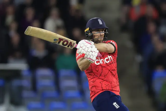 England batter Dawid Malan during T20 v Australia in Canberra