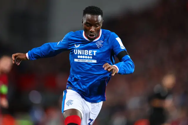 Sakala on the ball against Liverpool at Anfield