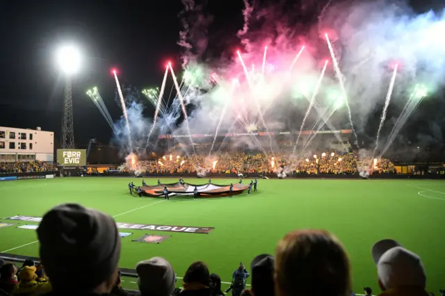 Fireworks at the stadium