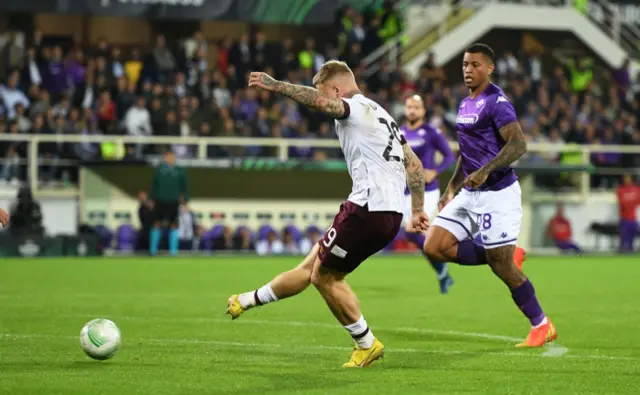 Humphrys slides in Hearts goal