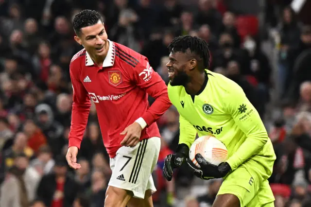 Francis Uzoho and Cristiano Ronaldo