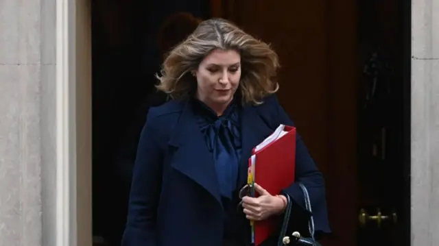 Britain's Leader of the House of Commons Penny Mordaunt leaves after attending the weekly Cabinet meeting at 10 Downing Street, in London, Britain, 11 October 2022.