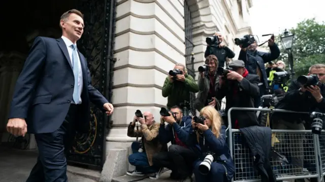 Jeremy Hunt M.P. arrives in Downing Street in London for a meeting with the Prime Minister, Liz Truss after he was appointed Chancellor of the Exchequer following the resignation of Kwasi Kwarteng