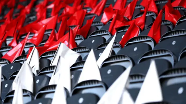 England flags at stadium