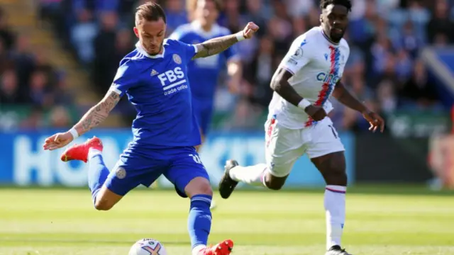 James Maddison during the game.