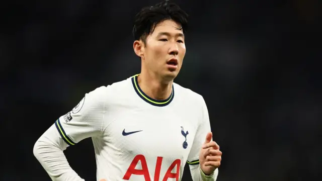 Son Heung-min during the game.