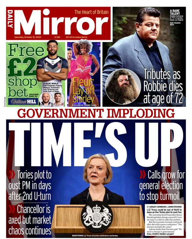 Daily Mirror front page