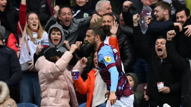 Burnley celebrate