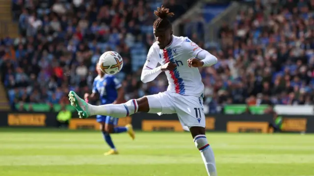 Wilfried Zaha during the game.