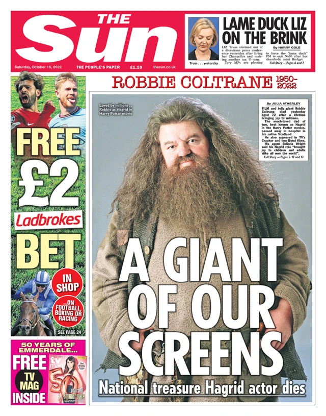 Sun front page