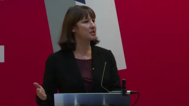 Rachel Reeves speaks at a Labour regional conference in South Yorkshire