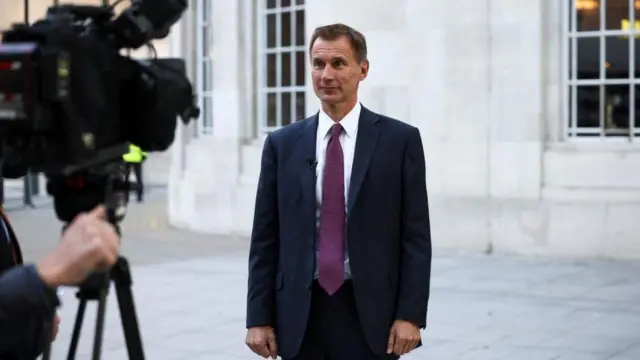 Jeremy Hunt speaking to the BBC