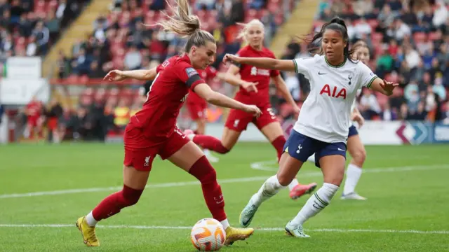 Melissa Lawley and Asmita Ale during the game.