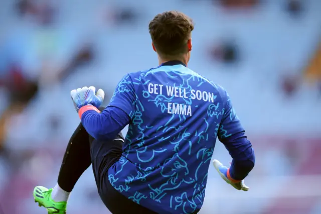 Kepa Arrizabalaga wears t-shirt wishing Emma Hayes well