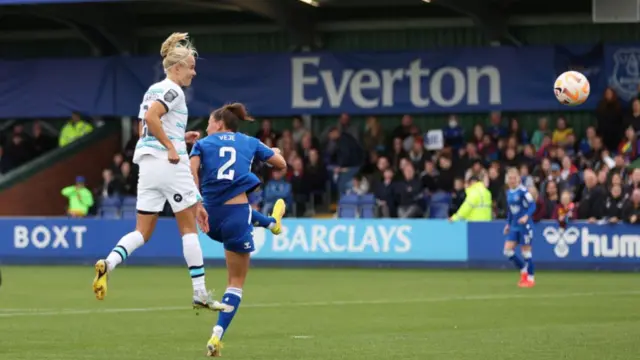 Pernille Harder opens the score sheet for Chelsea.