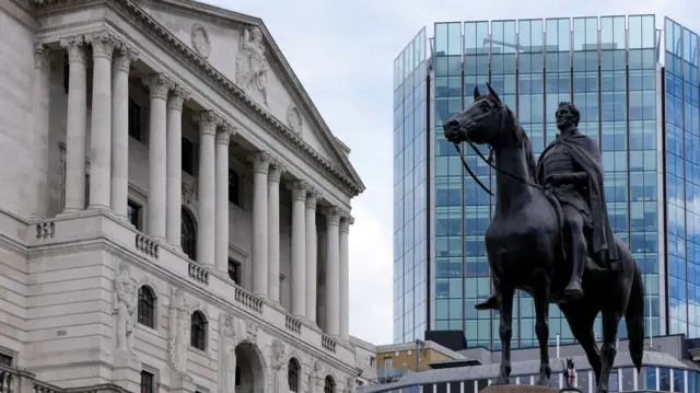 A general view of the Bank of England building in London