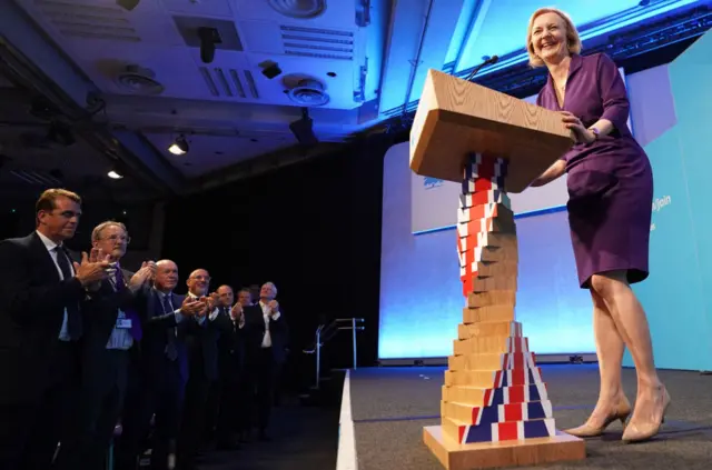 Liz Truss winning leadership election